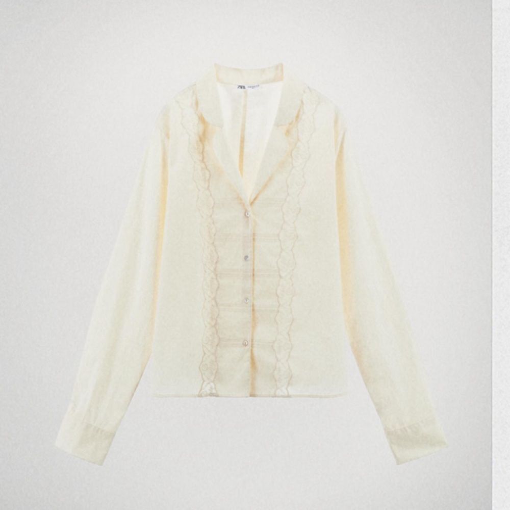 ZARA EMBROIDERED LACE SHIRT